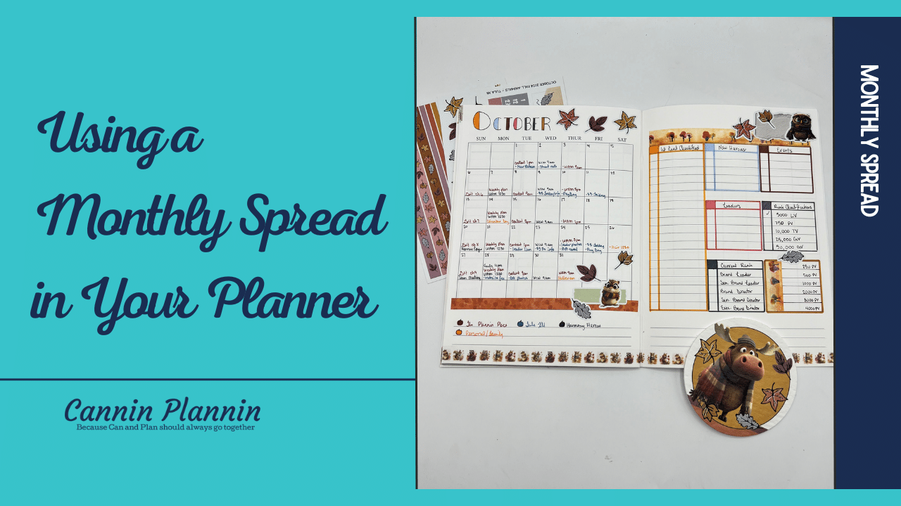 Using a Monthly Spread in Your Planner