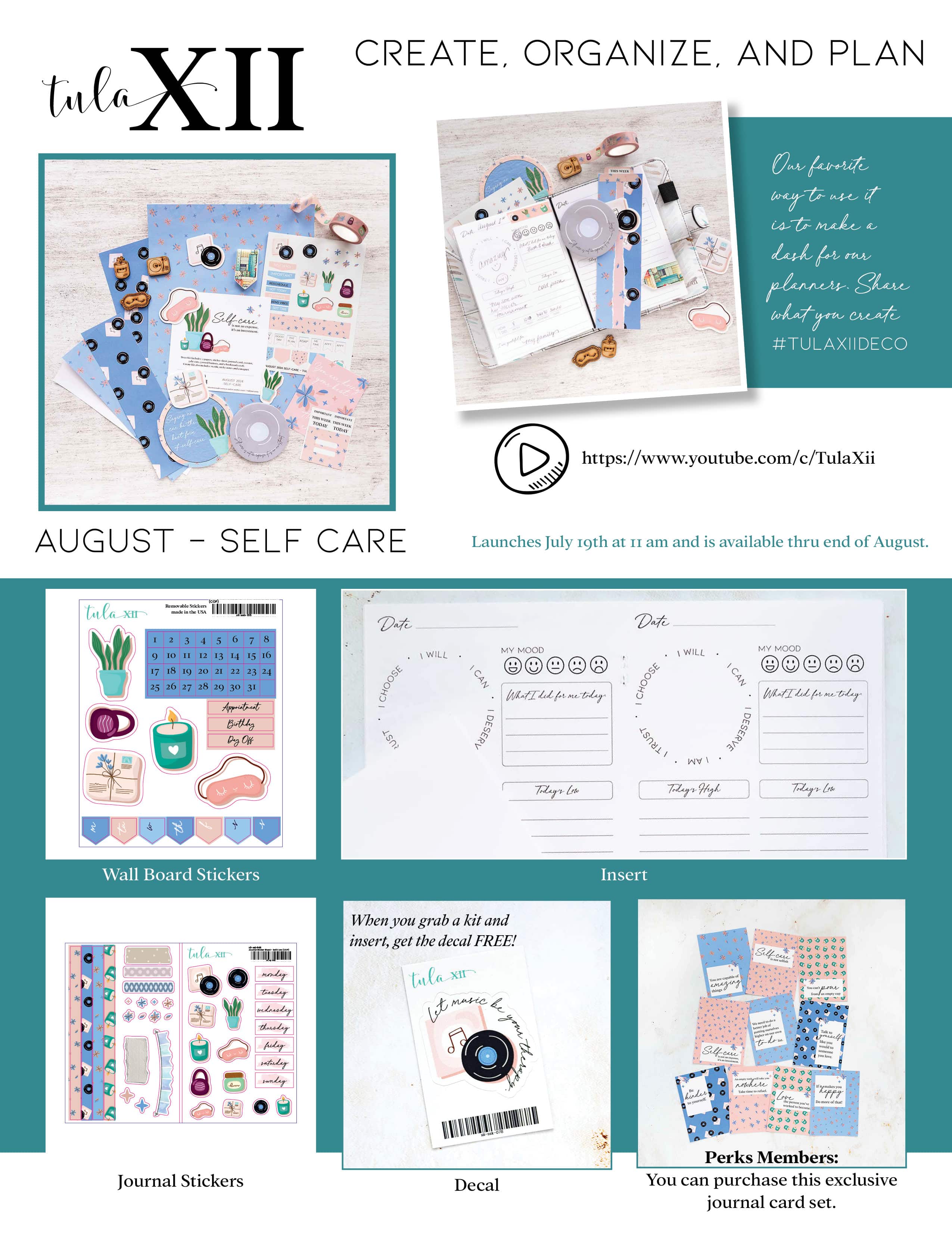 Create Organize and Plan: COP August 2024 Self Care