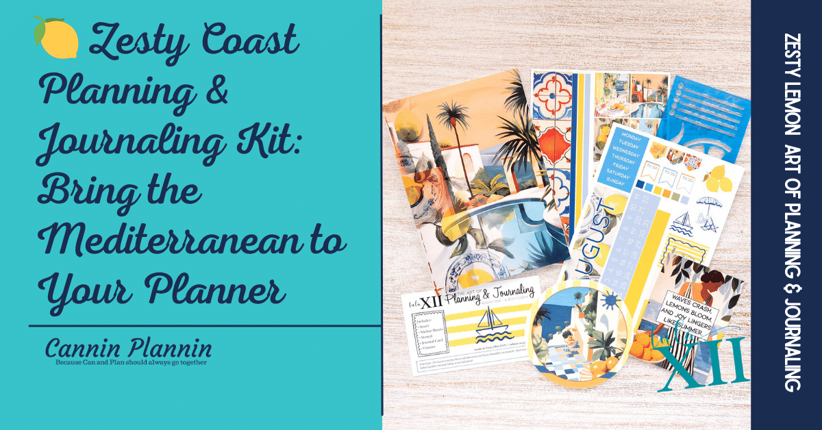 🍋 Zesty Coast Planning & Journaling Kit: Bring the Mediterranean to Your Planner